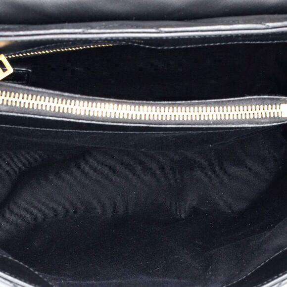 Saint Laurent Loulou Shoulder Bag Matelasse Chevron Leather Medium Black - Picture 5 of 9